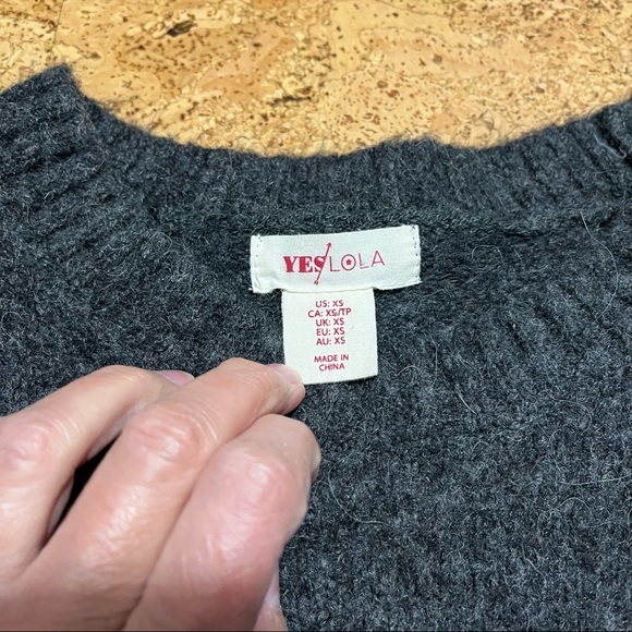 Anthropologie Yes Lola Alpaca Wool Blend Deer Sweater Sz XS - Picture 3 of 11